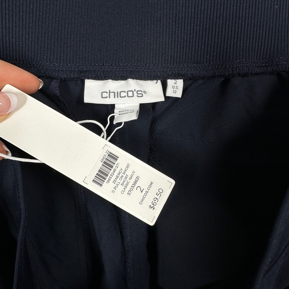 Chico’s Zenergy bermuda pull on stretch utility shorts zipper pockets size 12 - Picture 8 of 10